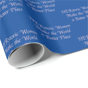 Feminist Pink Girly Feminism Quote - Historic Wrap Wrapping Paper