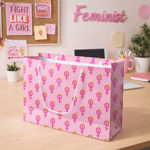 Feminist Pink Large Gift Bag