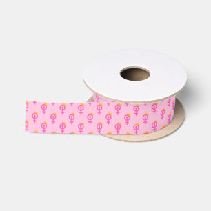 Feminist Pink Satin Ribbon