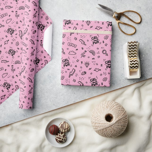 Feminist Pink Wrapping Paper (Crafts)
