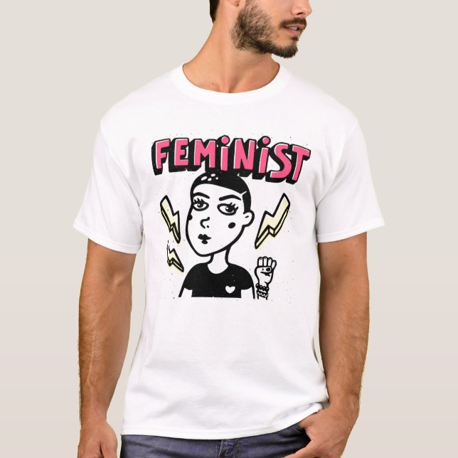 Feminist Pop Art Girl T-Shirt (Front)