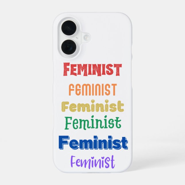 feminist pride  iPhone 16 case (Back)