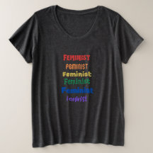 feminist pride "plus size" t-shirt