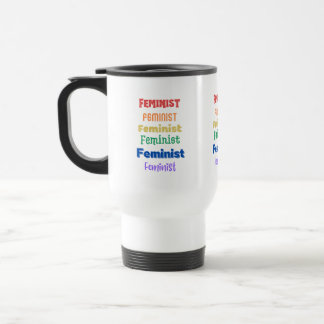 feminist pride travel mug