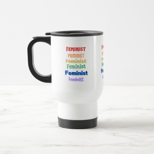 feminist pride  travel mug (Left)