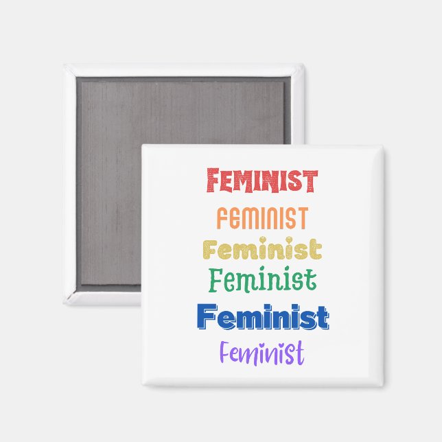 feminist pride "woman's march"  magnet (Front/Back)