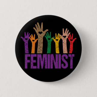 Feminist Protest Hands 6 Cm Round Badge
