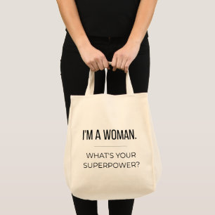 Feminist Quote Tote Bag, Empowering Gift for Women