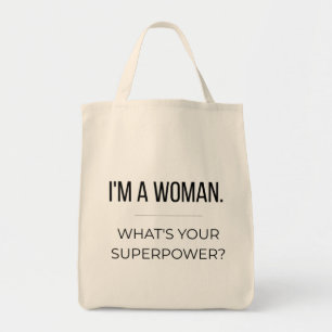 Feminist Quote Tote Bag, Empowering Gift for Women