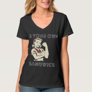 Feminist quote with vintage pin-up design: Create T-Shirt