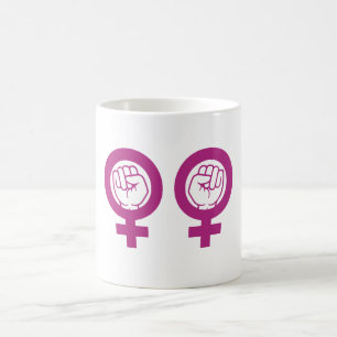 Feminist Raised Fists Symbol Women's Empowerment U Coffee Mug