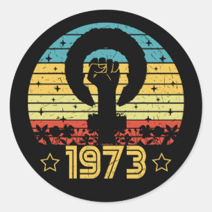 Feminist Roe V Wade Rights 1973 Classic Round Sticker