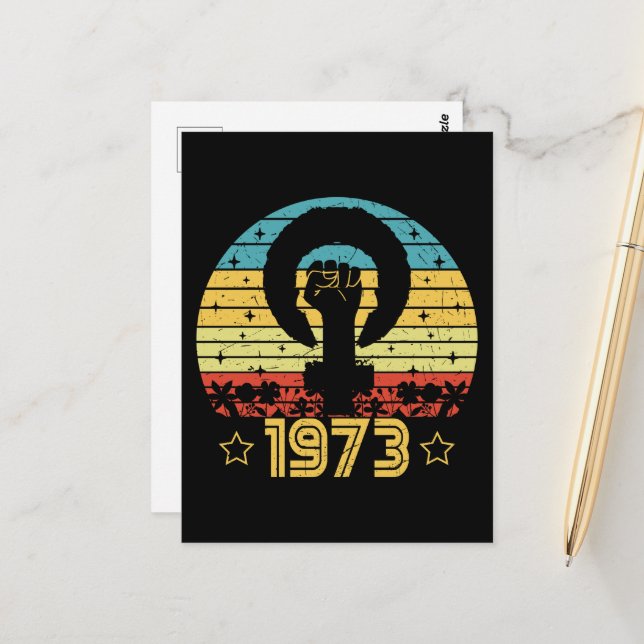 Feminist Roe V Wade Rights 1973 Postcard (Front/Back In Situ)