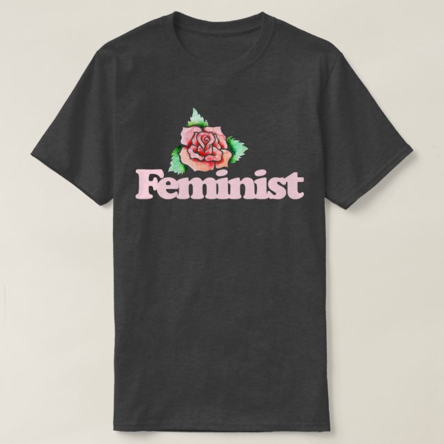Feminist Rose T-Shirt (Design Front)