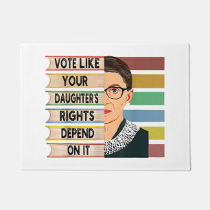 Feminist Ruth Bader Ginsburg RBG Quote Girl With B Doormat
