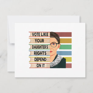 Feminist Ruth Bader Ginsburg RBG Quote Girl With B Holiday Card