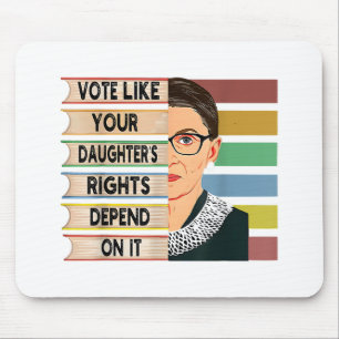 Feminist Ruth Bader Ginsburg RBG Quote Girl With B Mouse Mat