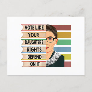 Feminist Ruth Bader Ginsburg RBG Quote Girl With B Postcard