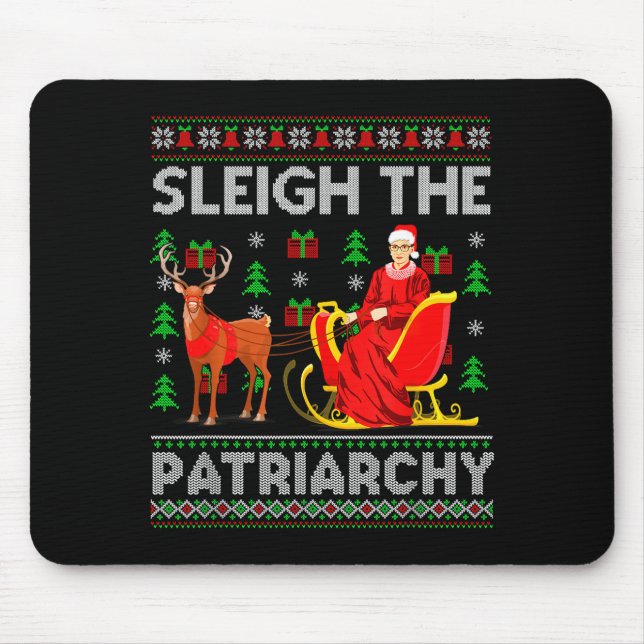 Feminist Ruth Bader Ginsburg Rbg Xmas Sleigh The P Mouse Mat (Front)