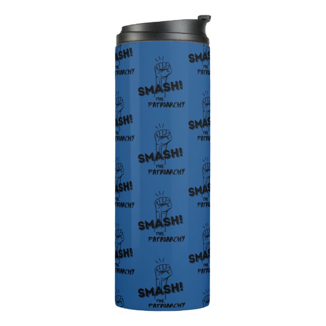 feminist, smash the patriarchy -  thermal tumbler (Rotated Left)