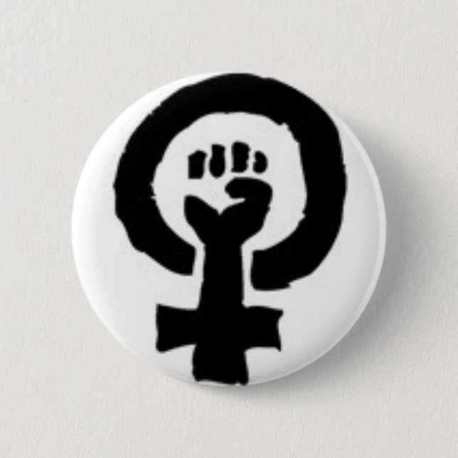 Feminist Symbol 6 Cm Round Badge (Front)