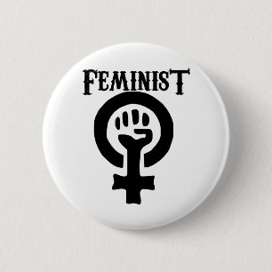 Feminist Symbol 6 Cm Round Badge