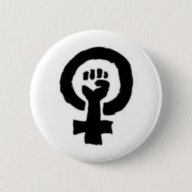 Feminist Symbol 6 Cm Round Badge (Front)