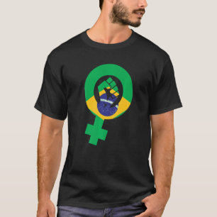 Feminist Symbol Brazil Flag T-Shirt