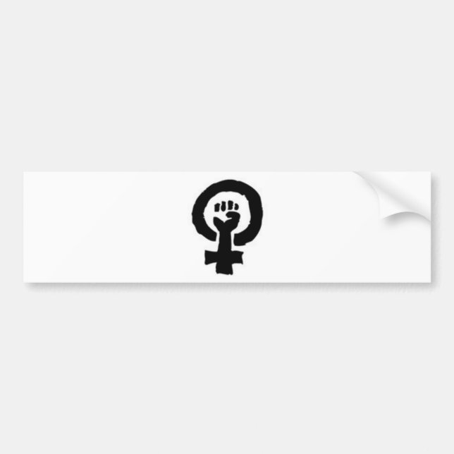 Feminist Symbol Bumper Sticker (Front)