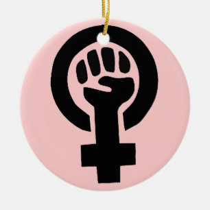 Feminist Symbol Ceramic Tree Decoration