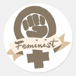 Feminist symbol classic round sticker