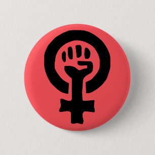 Feminist Symbol Logo 6 Cm Round Badge