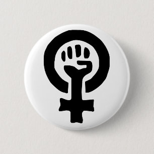 Feminist Symbol Logo 6 Cm Round Badge