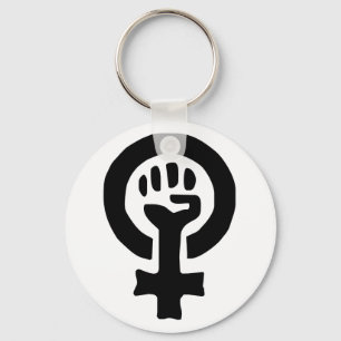 feminist symbol logo key ring