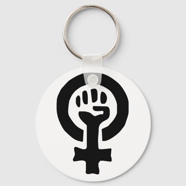 feminist symbol logo key ring (Front)