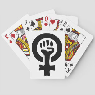 Feminist Symbol Logo Playing Cards