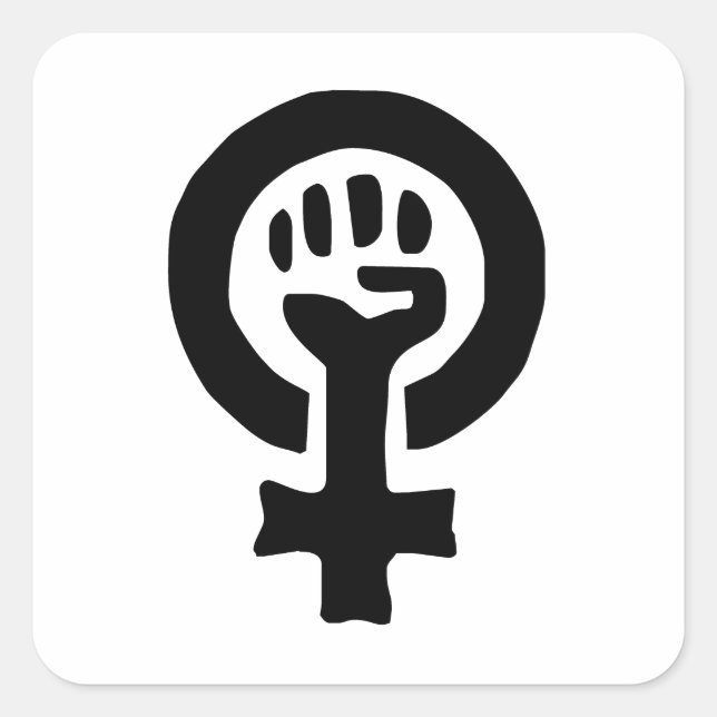 Feminist Symbol Logo Square Sticker (Front)