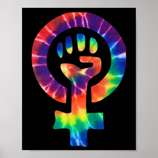 Feminist Symbol Protester Support Resist Fist 3  Poster (Front)