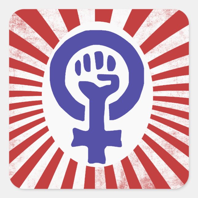 Feminist Symbol Square Sticker (Front)