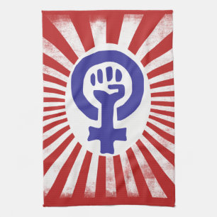 Feminist Symbol Tea Towel