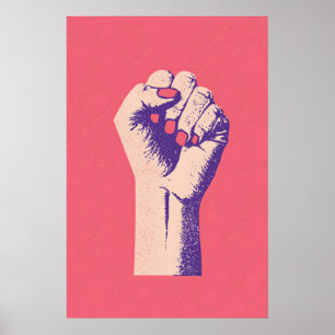 Feminist Wall Art Bold Pink Female Empowerment