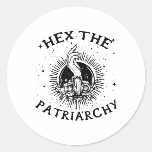 Feminist Wicca Witch Hex The Patriarchy Witch-craf Classic Round Sticker
