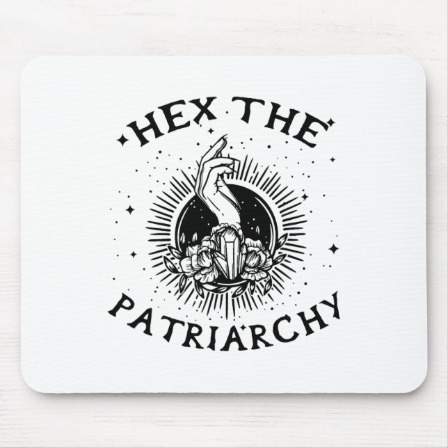 Feminist Wicca Witch Hex The Patriarchy Witch-craf Mouse Mat (Front)