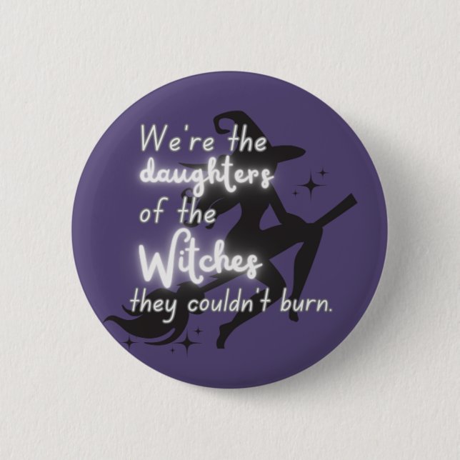 "Feminist Witch" 6 Cm Round Badge (Front)