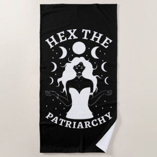 Feminist Witch - Hex The Patriarchy II Beach Towel