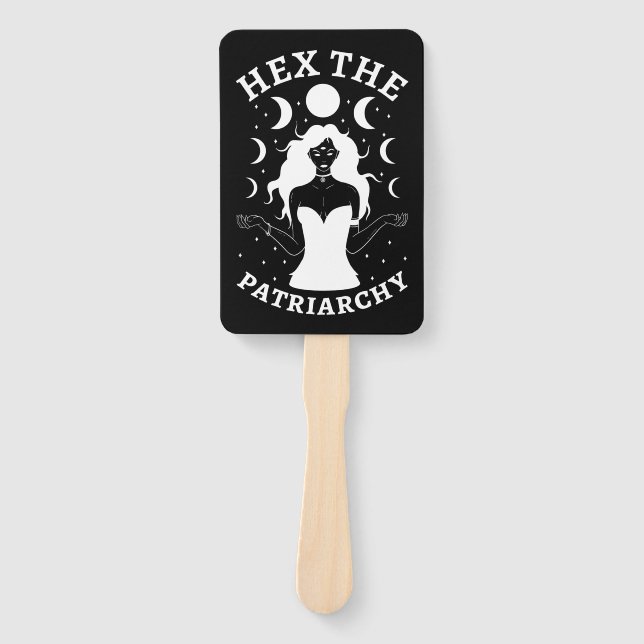 Feminist Witch - Hex The Patriarchy II Hand Fan (Front)