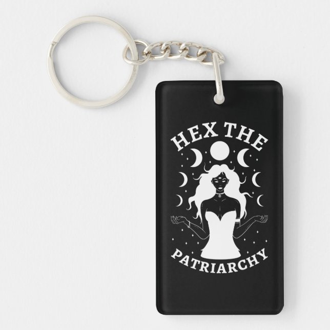 Feminist Witch - Hex The Patriarchy II Key Ring (Front)