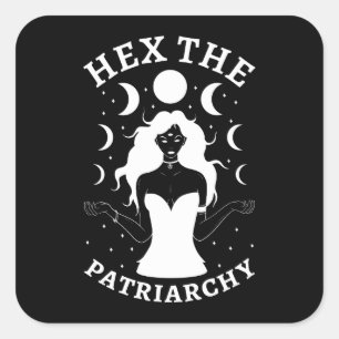 Feminist Witch - Hex The Patriarchy II Square Sticker