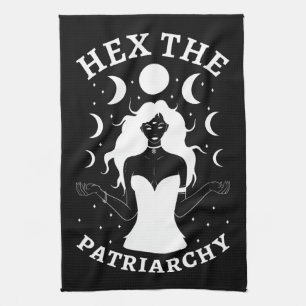 Feminist Witch - Hex The Patriarchy II Tea Towel