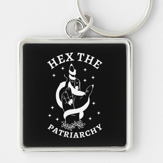 Feminist Witch - Hex The Patriarchy III Key Ring (Front)